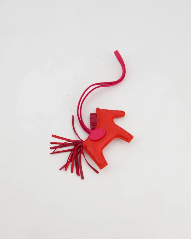 Hermès Rose Jaipur Rodeo in Leather PM Rodeo Bag Charm in Pink Leather from Sellier, photo 3 of 5