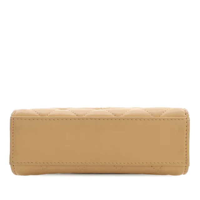 Beige Chanel CC Quilted Lambskin Faux Pearl Top Handle Flap Satchel in Beige Lambskin from Designer Revival, photo 3 of 14