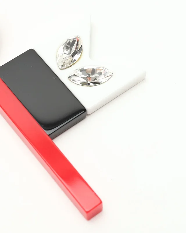 Miu Miu Rhinestone Clip-on Earrings in Resin from A Retro Tale, photo 5 of 5