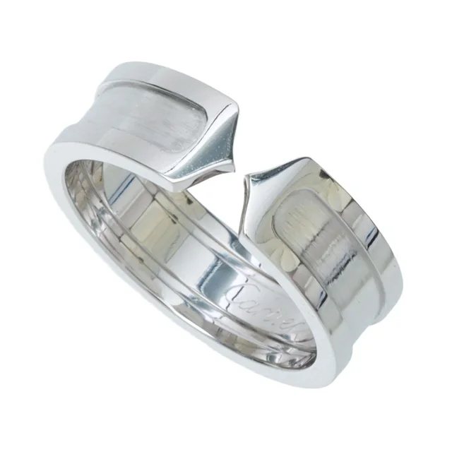 Cartier 18K C2 Ring #56 Silver in Silver from VINTAGE QOO TOKYO