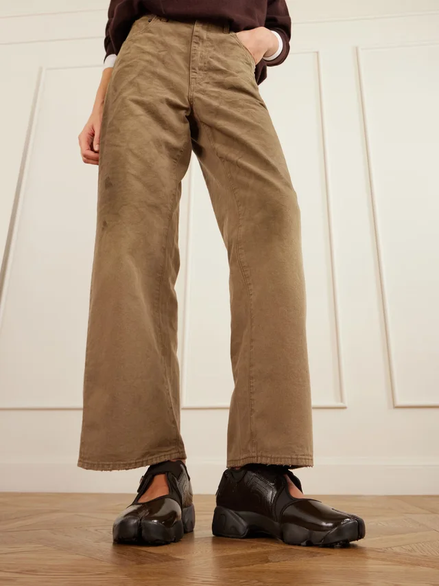 NIKE Air Rift patent leather split-toe sneakers in Brown, photo 2 of 2 from NET-A-PORTER (Canada)