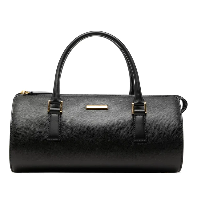 Black Burberry Leather Boston Bag in Black Leather from Designer Revival, photo 1 of 1