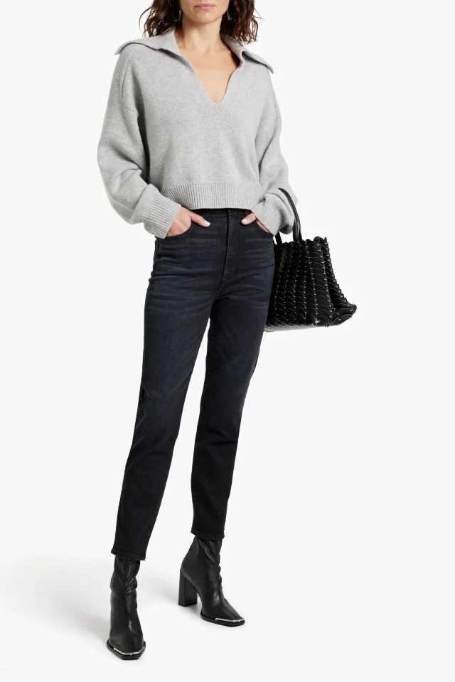 Slvrlake Beatnik High-Rise Slim-Leg Jeans in Black, photo 2 of 4 from THE OUTNET