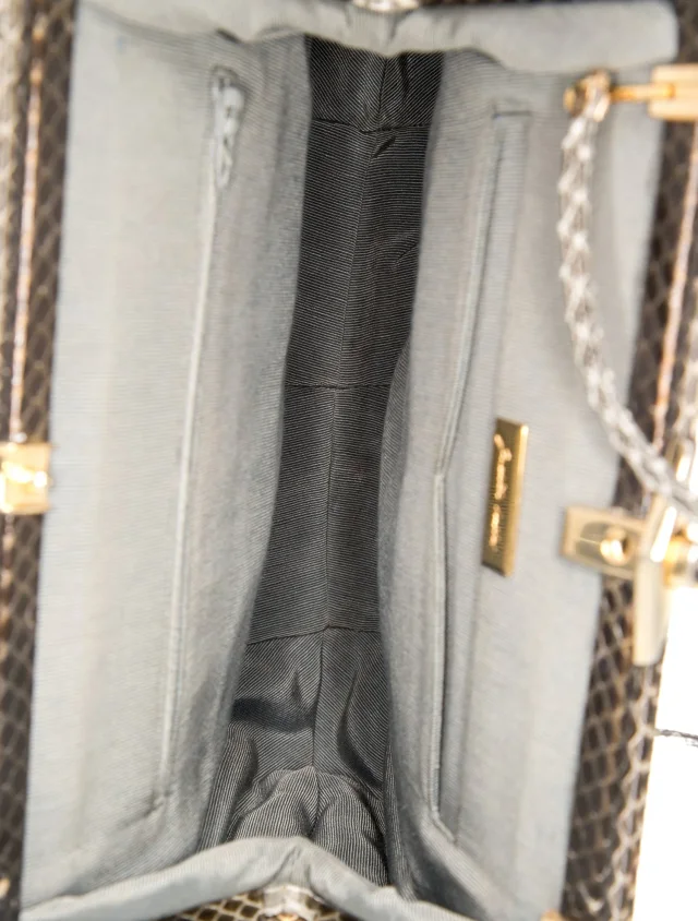 Judith Leiber Snakeskin Evening Bag in gray from The RealReal, photo 6 of 6