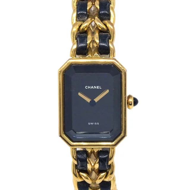 Chanel Premiere Watch Gold #XL in Gold Leather from AMORE Vintage Tokyo