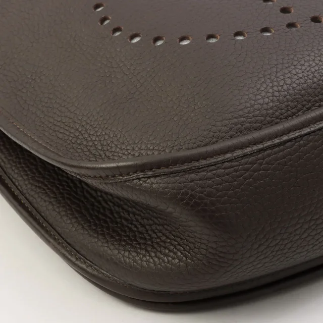 Hermès 2006 Evelyn II GM Chocolat in Clemence leather from VINTAGE QOO TOKYO, photo 8 of 18