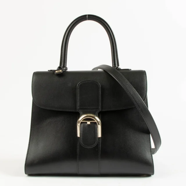 Delvaux Black Box Calf Brillant MM Bag in Black Box leather from Labellov, photo 2 of 6