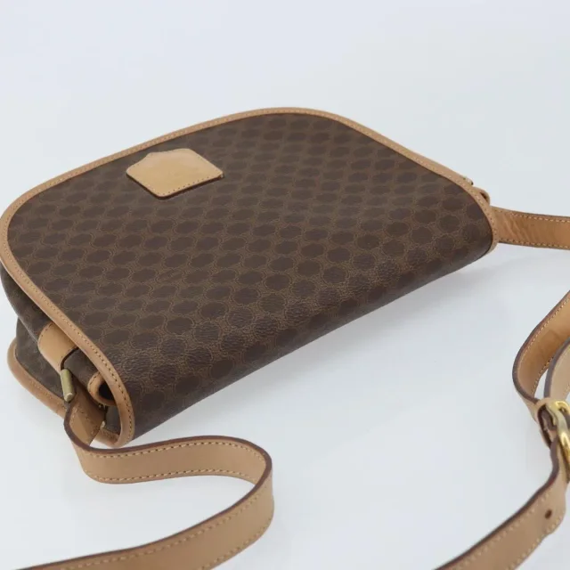 Celine Vintage Macadam Canvas And Leather Brown Bag in Brown Canvas from HEWI, photo 14 of 23
