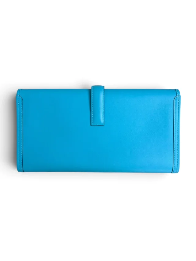 Hermès Bleu Saint Cyr Swift Jige Elan Clutch 29 in Blue Swift leather from Season 2 Consign, photo 5 of 6