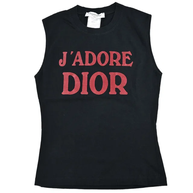 Dior 2002 Sleeveless Tank Top Black #38 in Black from AMORE Vintage Tokyo