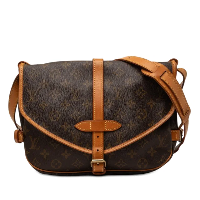 Brown Louis Vuitton Monogram Saumur 25 Crossbody Bag in Brown Coated canvas from Designer Revival, photo 1 of 1