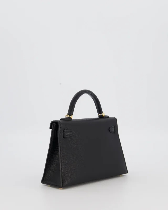 Hermès Mini Kelly II Sellier Bag Black Epsom Leather in Black Epsom leather from Sellier, photo 8 of 21