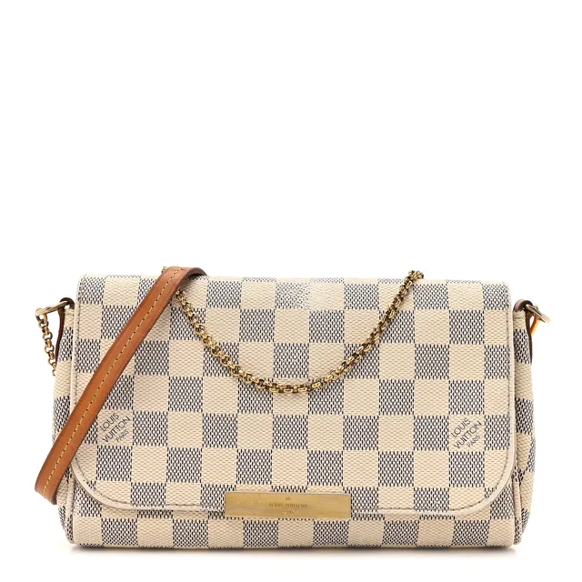 Louis Vuitton Favorite MM Damier Azur Coated Canvas Bag - White in White Coated canvas from H&T