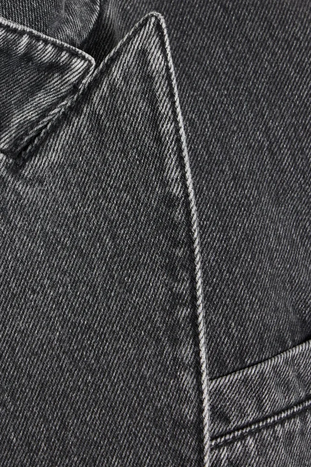 McQueen Tailored Denim Blazer in Charcoal, photo 4 of 4 from THE OUTNET