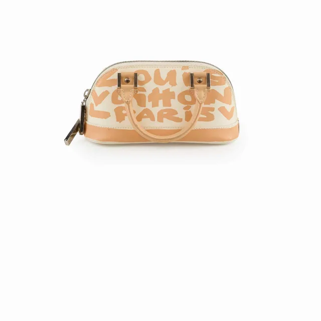 Louis Vuitton x Stephen Sprouse Graffiti Alma Bag Beige in Beige Leather from The Purse Affair