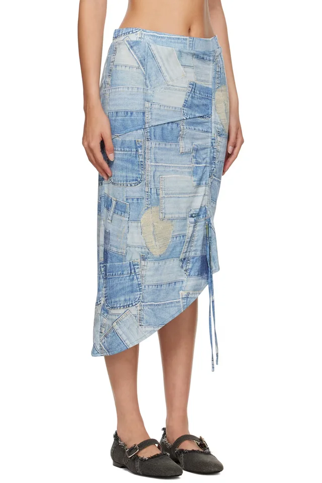 Andersson Bell Blue Anja Midi Skirt, photo 2 of 2 from SSENSE