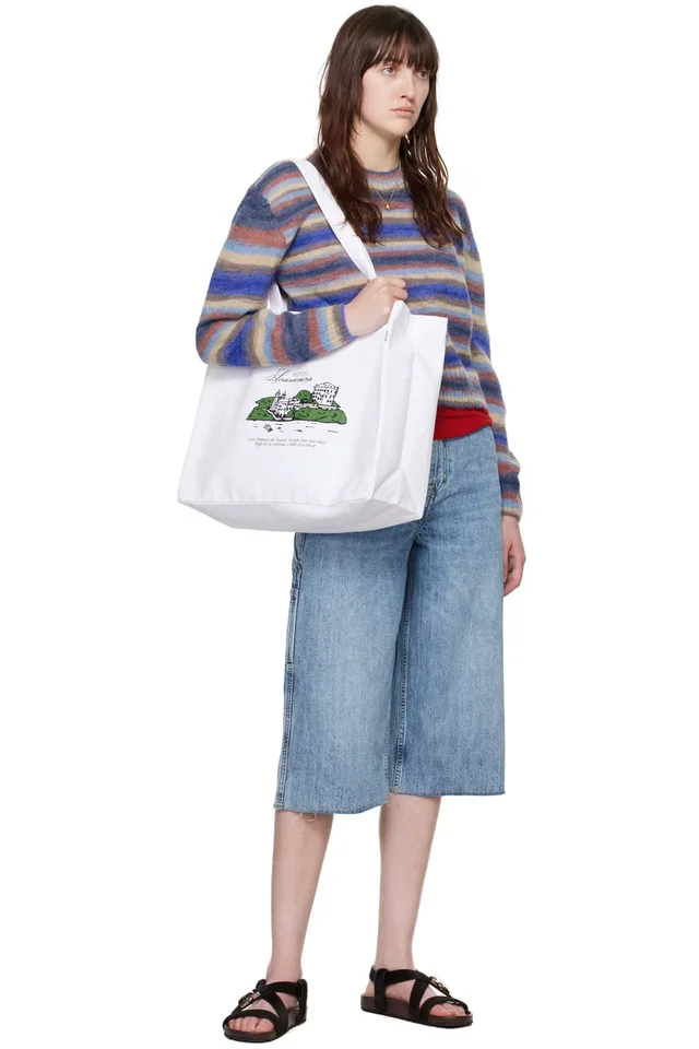 A.P.C. White JJJJound Edition 'Hôtel Souvenirs' Tote, image 1 of 1 from SSENSE