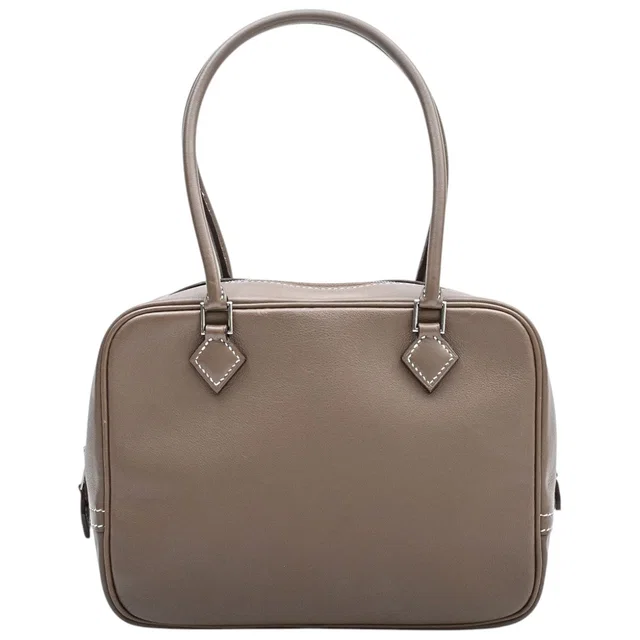 Hermès 2011 Plume Mini Etoupe in Taupe Swift leather from VINTAGE QOO TOKYO