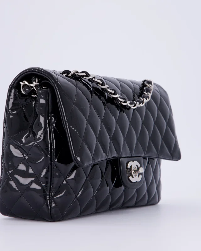Chanel Medium Double Flap Bag in Black Patent leather from Sellier, photo 11 of 18
