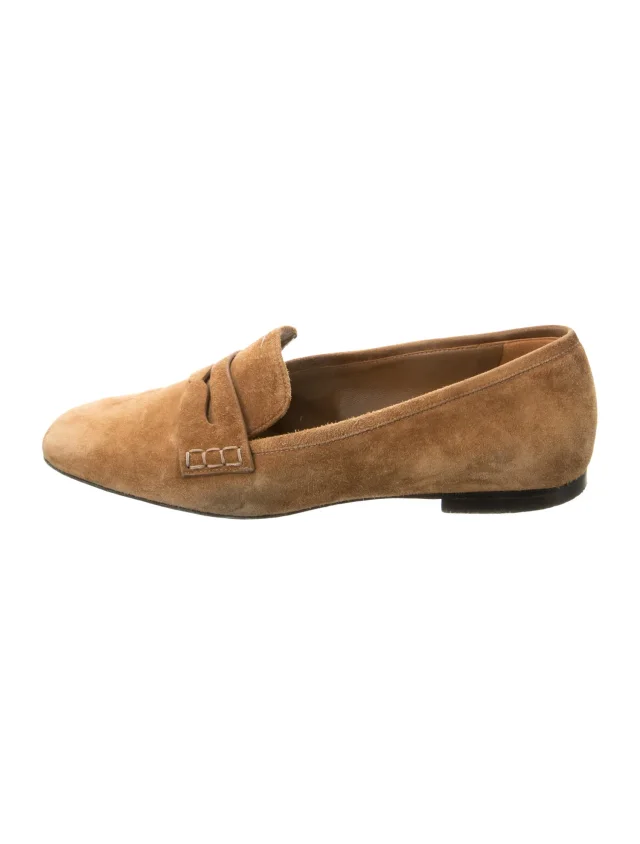 Khaite loafers in brown|red Suede from The RealReal