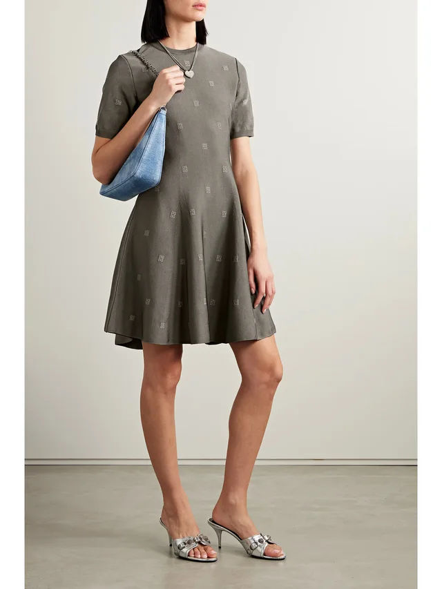 GIVENCHY 4G stretch jacquard-knit mini dress in Grey, photo 2 of 2 from NET-A-PORTER (Canada)