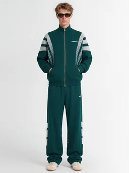 adidas Originals Wide-leg trousers with graphic details in 60% Cotton, 40% Polyester, photo 2 of 3 from LUISAVIAROMA