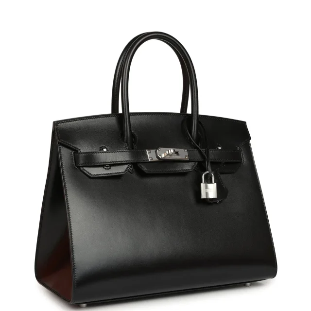 Hermès Birkin Sellier 30 Black Box Palladium Hardware in Black Calfskin from Madison Avenue Couture, photo 2 of 9