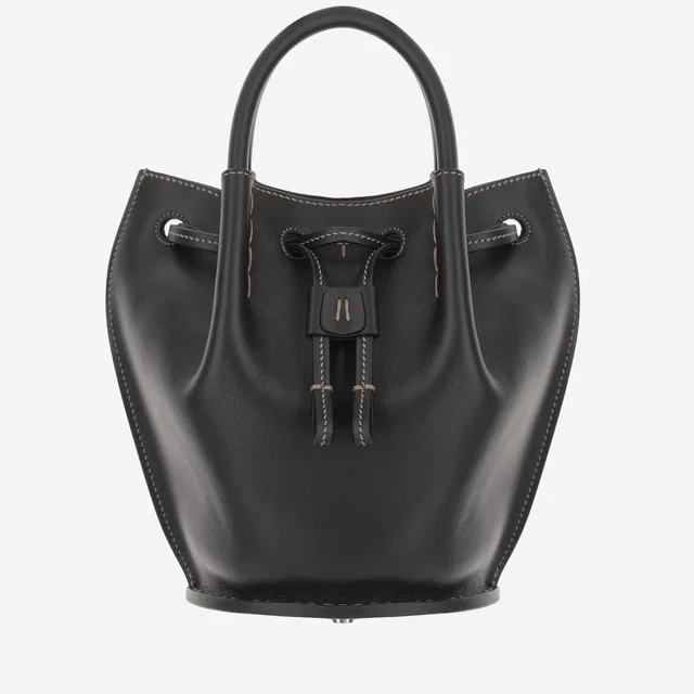 Tod's Calfskin Leather Bucket Bag — Black in Black Calfskin from HEWI