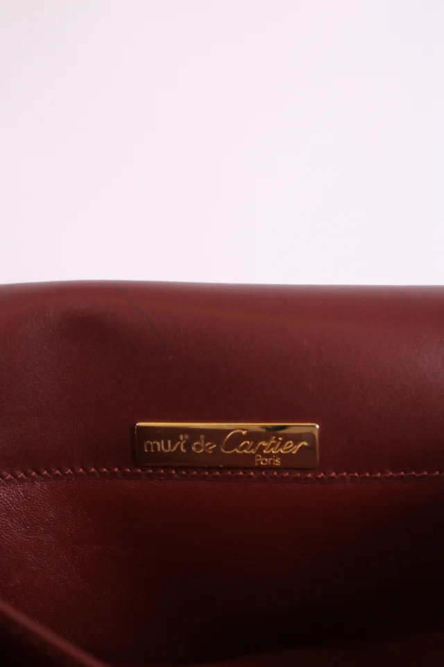 Cartier Must de Briefcase Burgundy in Burgundy Leather from Luxury Promise, photo 2 of 2