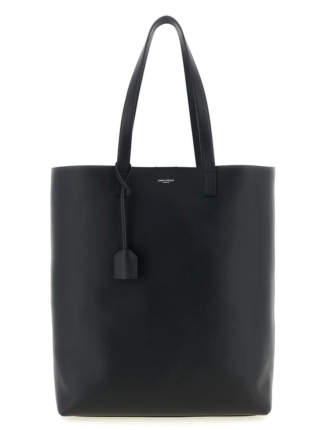 Saint Laurent Leather Tote Bag — Black in Black Leather from HEWI