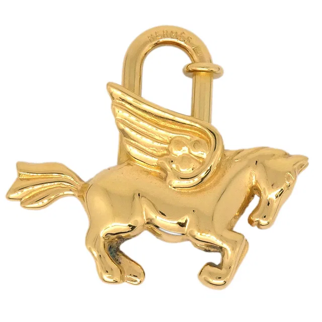 Hermès 1993 Le Cheval Pegasus Cadena Gold Small Good in Gold from AMORE Vintage Tokyo