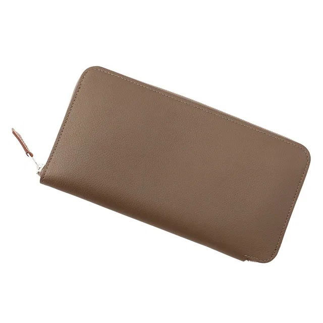 Hermès Azap Long silk in Etoupe Evercolor in Taupe Silk from GALLERY RARE
