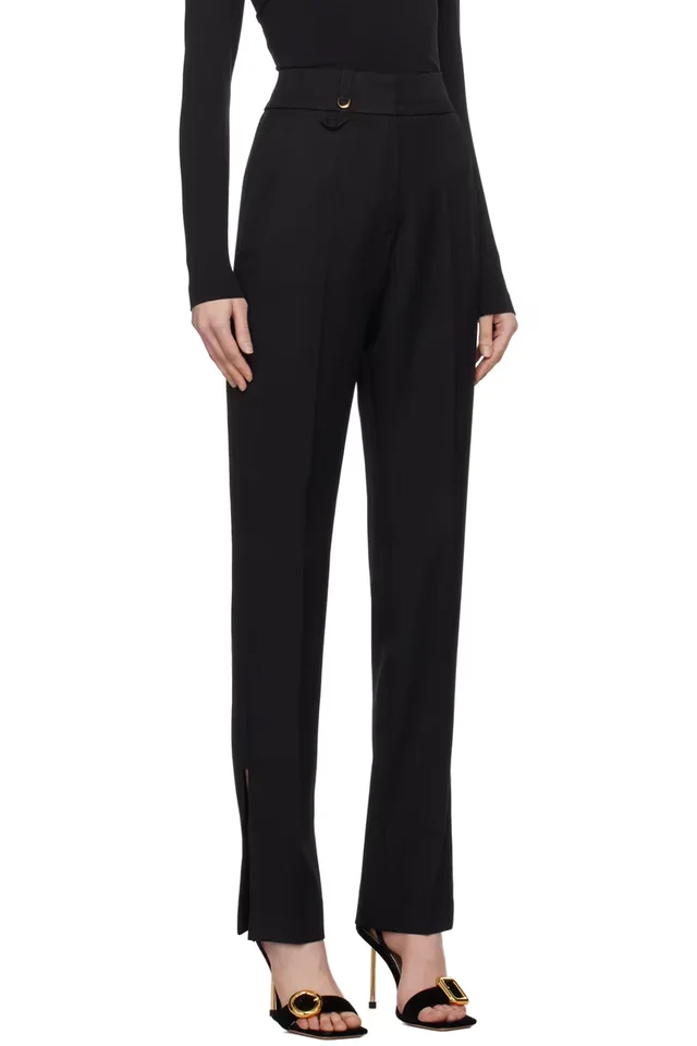 JACQUEMUS Black Les Classiques 'Le Pantalon Tibau' Trousers, photo 2 of 4 from SSENSE