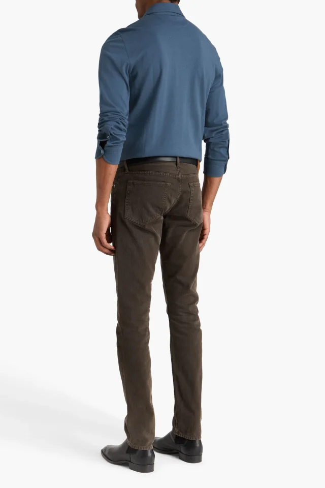 Tom Ford Cotton and Silk-Blend Piqué Long-Sleeve Polo Shirt, photo 3 of 4 from THE OUTNET