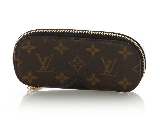 Louis Vuitton Monogram and Black Leather Sunglasses Pouch GM in Black Leather from Ann's Fabulous Finds, photo 6 of 8