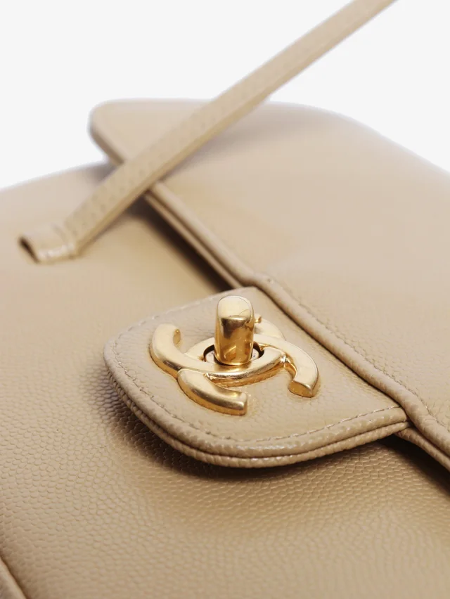 Chanel Beige 2026 Preppy Coco Flap bag in Beige Caviar leather from Sign of the Times, photo 8 of 9