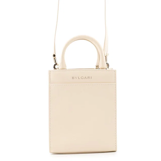 Bvlgari Infinitetum 2WAY Handbag IvoryOpal292003 Calf Leather in Calfskin from GALLERY RARE