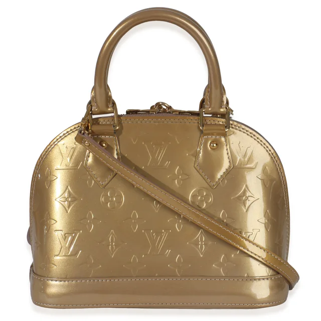 Louis Vuitton Beige Poudre Monogram Vernis Alma Bb Gold Patent Leather Handbag in Beige Patent leather from HEWI, photo 2 of 2
