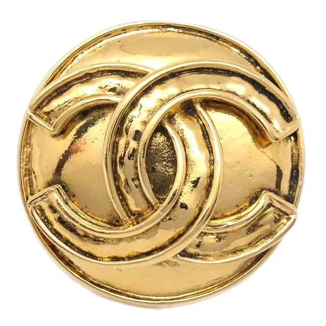 Chanel Medallion Brooch Pin Gold 94P in Gold from AMORE Vintage Tokyo