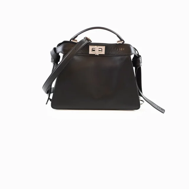 Fendi Peekaboo ISeeU Small Black in Black Leather from The Purse Affair