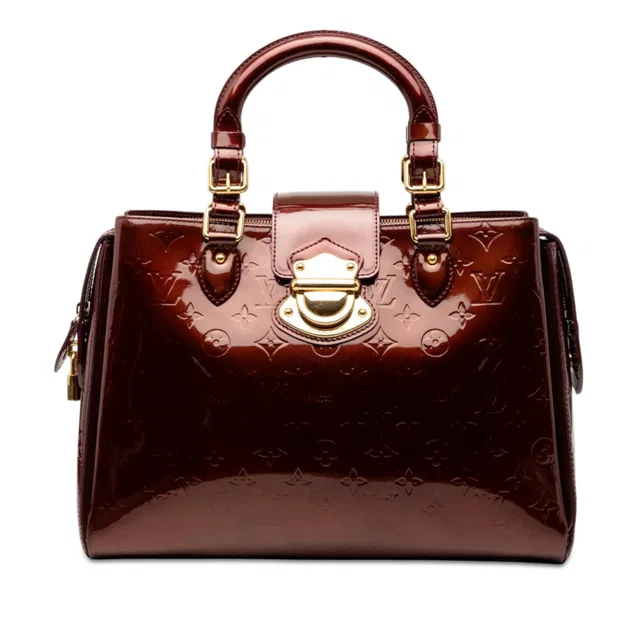Red Louis Vuitton Monogram Vernis Melrose Avenue Handbag in Red Leather from Designer Revival