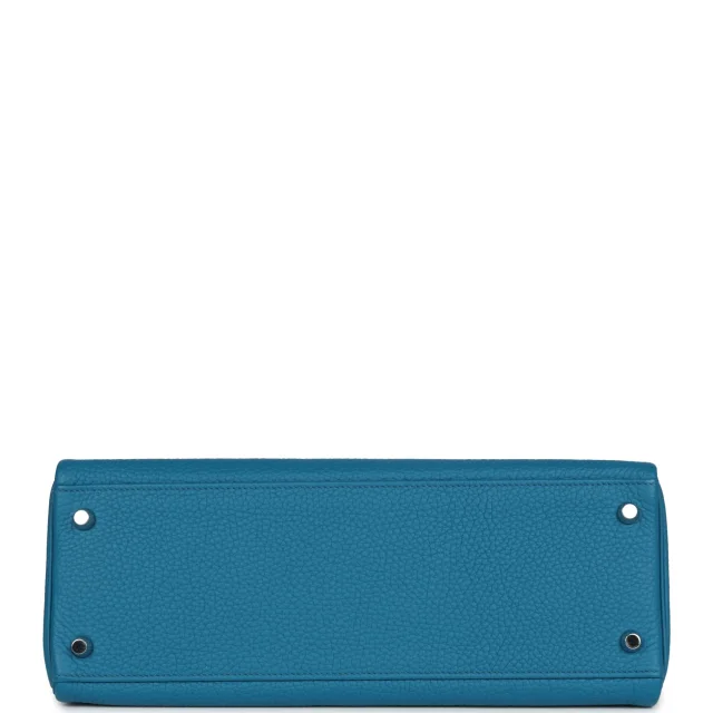 Hermès Kelly Retourne 32 Cobalt Clemence Palladium Hardware in Clemence leather from Madison Avenue Couture, photo 6 of 9
