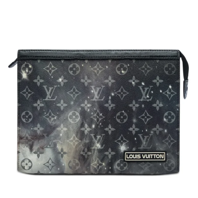 Black Louis Vuitton Monogram Galaxy Pochette Voyage MM Clutch Bag in Black Coated canvas from Designer Revival, photo 1 of 1