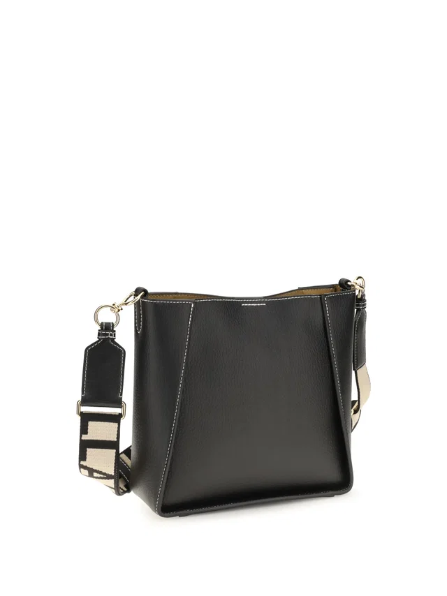 Stella McCartney Shoulder Bag — Black Polyurethane in Black from HEWI