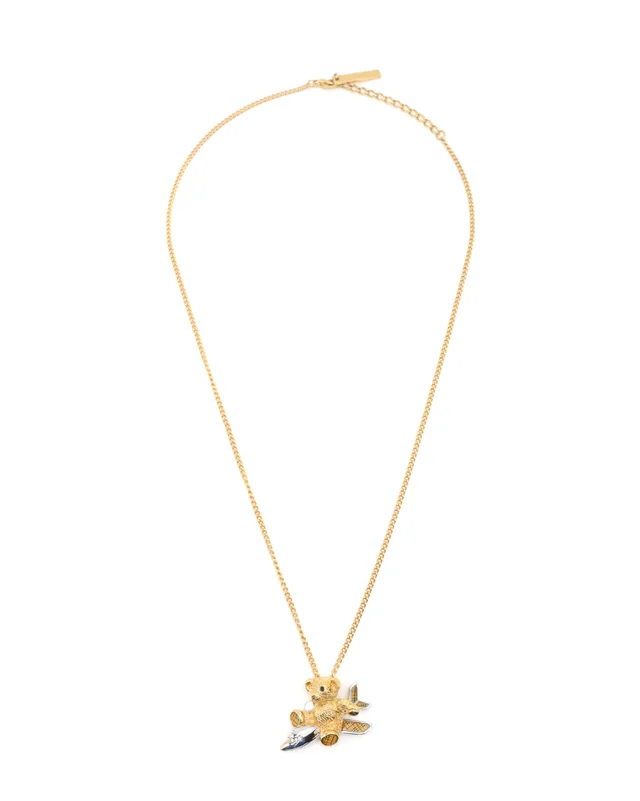 Burberry Bear Nova Check Necklace from A Retro Tale, photo 2 of 3