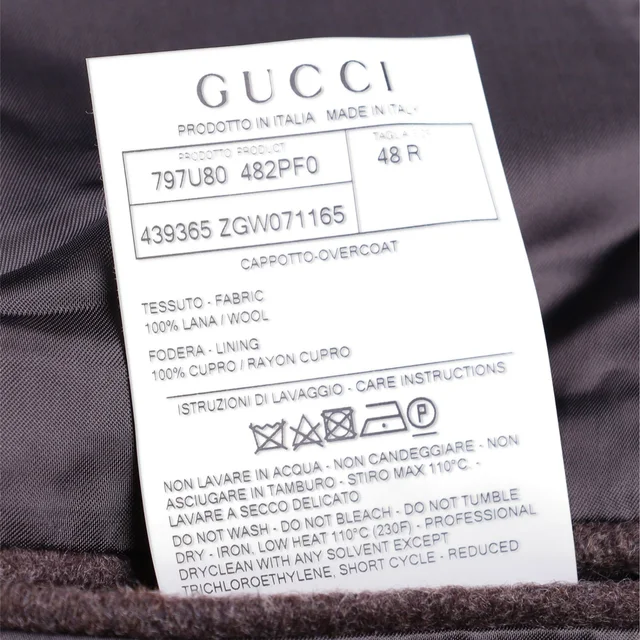 Gucci Herringbone Wool Long Coat in Wool from HEWI, photo 2 of 2
