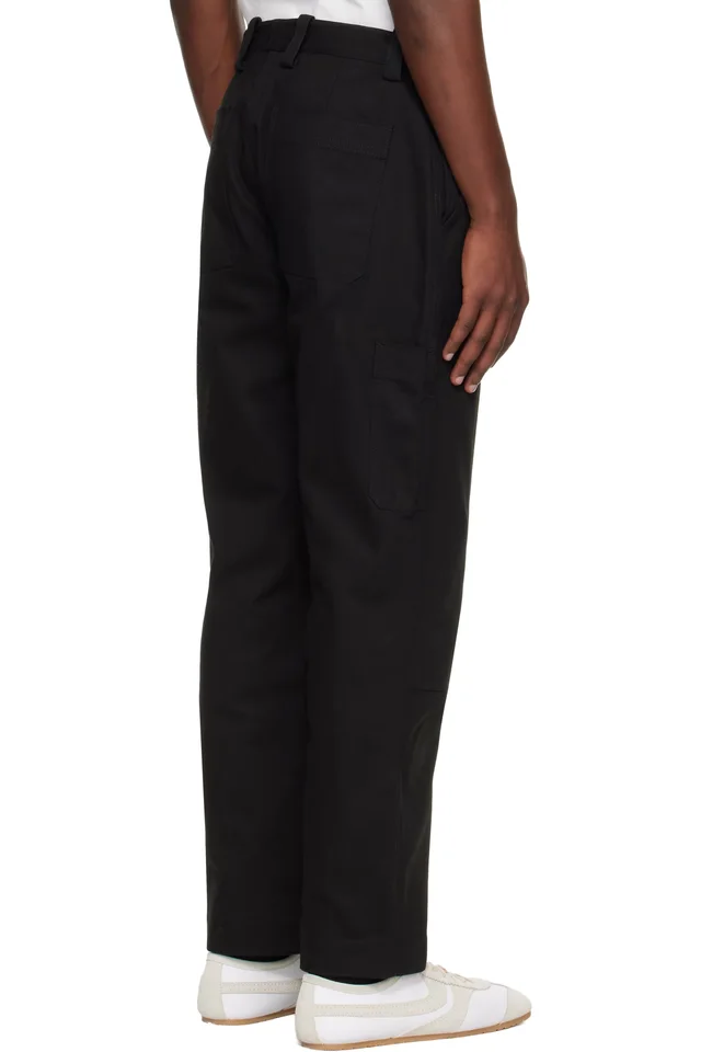 Studio Nicholson Black Denver Trousers, photo 3 of 3 from SSENSE