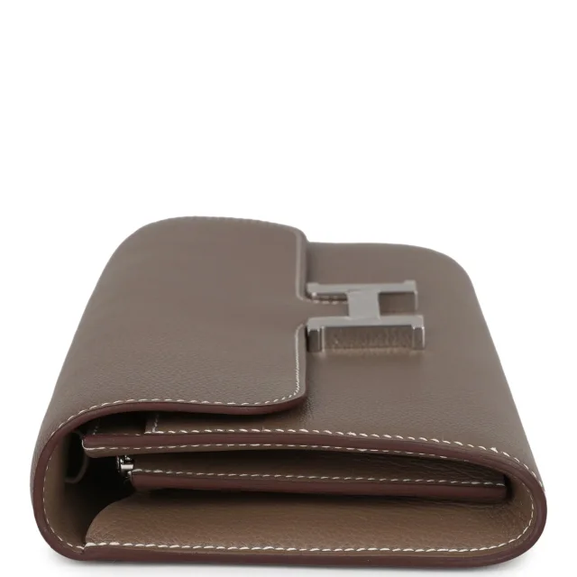Hermès Constance Wallet To Go Etoupe Evercolor Palladium Hardware in Taupe Leather from Madison Avenue Couture, photo 3 of 10