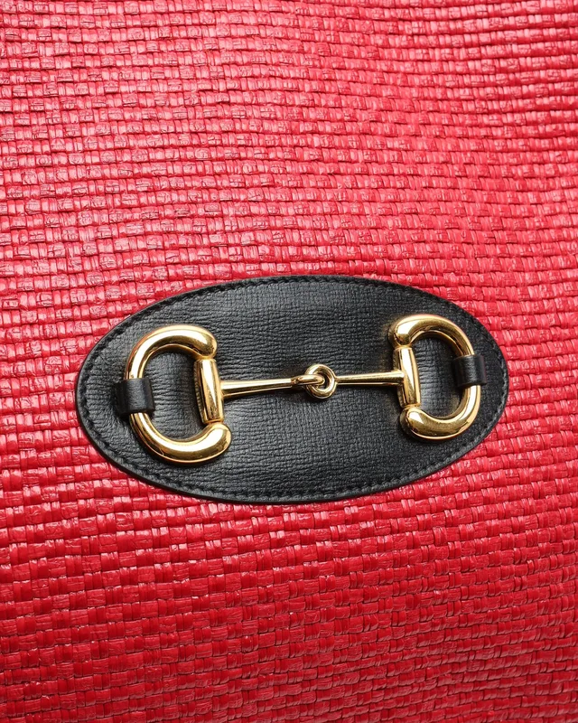 Gucci Raffia Horsebit Tote Bag in Raffia from A Retro Tale, photo 6 of 8