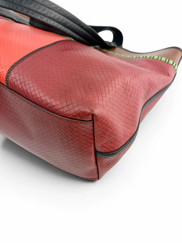Bottega Veneta Large Micro Intrecciato Multi Color Block Tote in Multicolor Woven leather from Season 2 Consign, photo 8 of 9